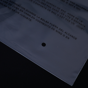 Segnaletica di avvertimento borsa EVA scrub cerniera auto-sigillata borsa abbigliamento biancheria intima pantaloni camicia PE sacchetto di plastica - Product Image 5