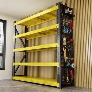 <b>Pegboard</b> Tool Hanging Board Wall Shelf Square Hole Metal Storage Rack Garage Use - Product Image 3