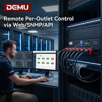 PDU intelligent 1U 8 ports IEC C39 avec prise verrouillable, contrôle IP et commutation individuelle, entrée 16A C20