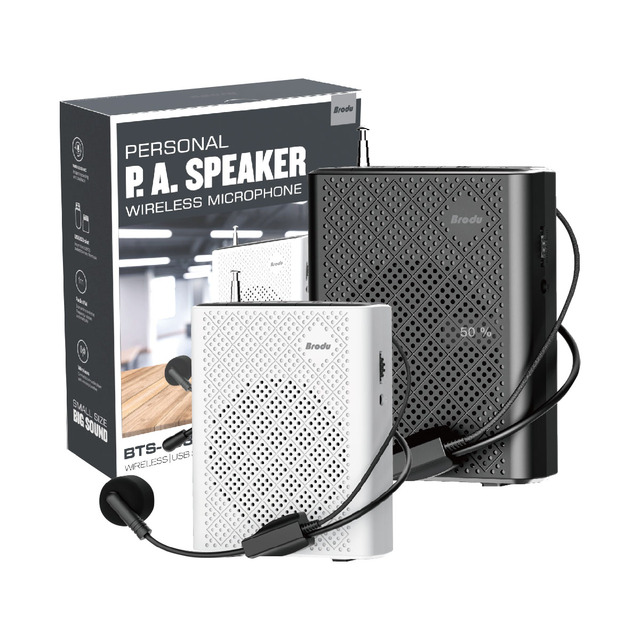 BTS-1385 Yoga Workout Rechargeable Belt Wireless Microphone Headset Loud Speaker Recording Studio Equipment Sound Amplifier