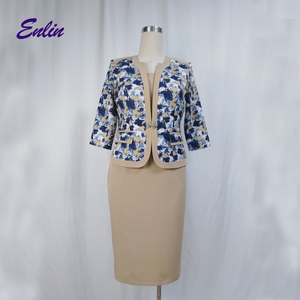 Traje de Vestir Formal para Mujer, Estilo Oficina, Última Moda 2021, con Chaqueta - Product Image 4