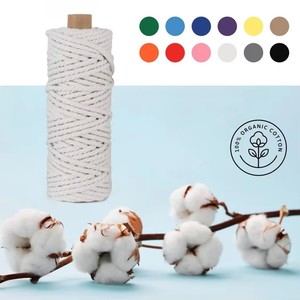 Cordon en <span class=keywords><strong>macramé</strong></span> très vendu, cordon en coton durable de 2 mm, 3 brins, ficelle en <span class=keywords><strong>jute</strong></span>, corde en <span class=keywords><strong>macramé</strong></span> douce, couleurs assorties - Product Image 5
