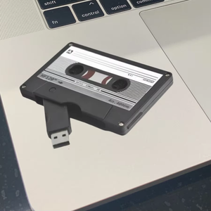 Unidad Flash USB 2,0 de alta velocidad con forma de cinta de casete Vintage con garantía de 3 años para regalos promocionales - Product Image 5