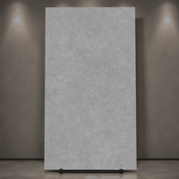 Dalles en pierre frittée gris moyen de 900x1800mm, épaisseur 9mm, pour projets de sols et murs de fond dans les salles à manger et les halls