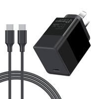 Chargeur portable d'origine OEM AU mural PD GaN Type-C USB rapide pour ordinateur portable avec câble USB-C inclus, adaptateur secteur 65W pour Dell, Lenovo, MacBook