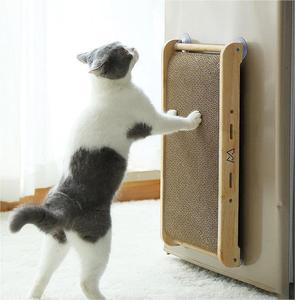 大人の猫と子猫のための壁に取り付けられた猫の引っかき傷ポストサイザル麻スクラッチャー猫のとまり木に不可欠な木製の紙プラスチック - Product Image 6