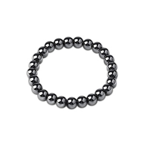 Pulsera de doble capa a la moda con cuentas de hematita negra, imán de <span class=keywords><strong>piedra</strong></span> Natural, regalo de joyería para el cuidado de la salud con <span class=keywords><strong>piedra</strong></span> principal de ágata - Product Image 6