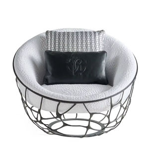 Mobilier italien léger de luxe en métal et <span class=keywords><strong>tissu</strong></span> <span class=keywords><strong>design</strong></span> <span class=keywords><strong>Fauteuil</strong></span> de loisir à une place Canapé imprimé léopard <span class=keywords><strong>Fauteuil</strong></span> de salon - Product Image 2