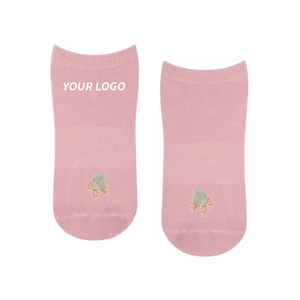 Custom Non-Slip <b>Silk</b> Grips Pilates Yoga <b>Socks</b> High Quality Ankle to Knee Length Spring Print Design Custom Logo Wholesale - Product Image 3