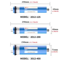 Système de filtration et de purification d'eau par osmose inverse (RO) avec membrane de remplacement 50/75/100/200/300/600 GPD pour le traitement de l'eau potable