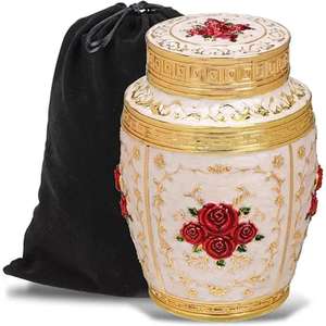 Urne décorative en métal durable de haute qualité de longue durée pour les cendres adaptée aux cérémonies commémoratives et d'hommage d'Inde - Product Image 6