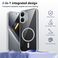 Funda magnética a prueba de golpes para Xiaomi Poco X8 Pro Max/X8 Pro/Redmi Turbo 5 MAX/Turbo 5 5G, cubierta trasera mate translúcida
