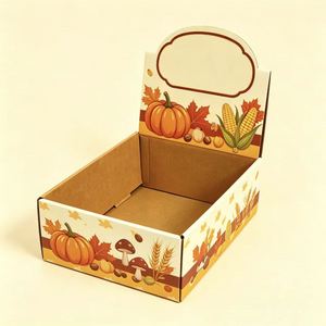 Eco-Friendly Recyclable Biodegradable Halloween Themed Self-Erecting Paperboard <b>Display</b> <b>Box</b> Pumpkin Ghost Design for Gift Craft - Product Image 3