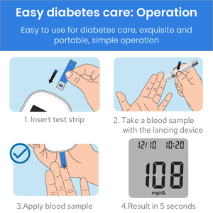 TRANSTEK Highly Accurate Diabetic Blood Glucose Monitor Digital Blood Sugar Meter Glucometro Smart Glucometer With Test Strips