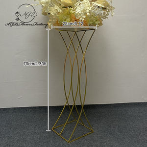 Arrangement floral doré personnalisé pour table principale Guide routier Table <span class=keywords><strong>d</strong></span>'aménagement pour mariage Support à fleurs pour arrangement floral <span class=keywords><strong>D</strong></span>écoration - Product Image 5