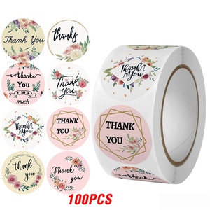 Etichette con sigillo a busta decorazioni regalo festa <span class=keywords><strong>di</strong></span> <span class=keywords><strong>compleanno</strong></span> Scrapbook cancelleria imballaggio adesivo rotondo grazie <span class=keywords><strong>adesivi</strong></span> - Product Image 6