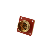 Conector de Montaje en Panel Longli IP54 Impermeable Serie PC, Carcasa de Aluminio Mini-Circular, Brida de Latón Plateado, M5 M8 M16 M19