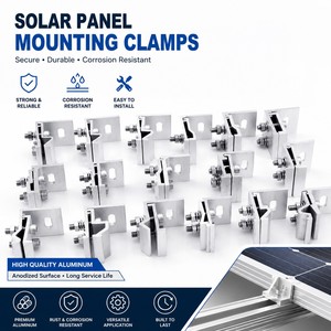 Pince <span class=keywords><strong>de</strong></span> fixation trapézoïdale en aluminium AL6005 T5 <span class=keywords><strong>pour</strong></span> toiture métallique, installation facile, boulons SUS304, surface anodisée, résistance au vent 40 m/s <span class=keywords><strong>pour</strong></span> système solaire - Product Image 2