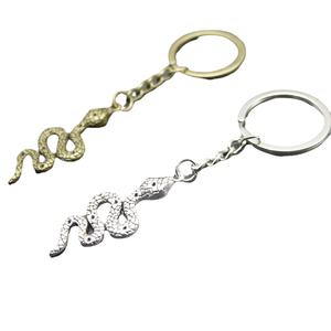 Porte-clés Serpent Texturé en Spirale, Alliage de Zinc Bronze Antique, Accessoire Serpent pour Cadeaux d'Éleveurs de Reptiles - Product Image 5