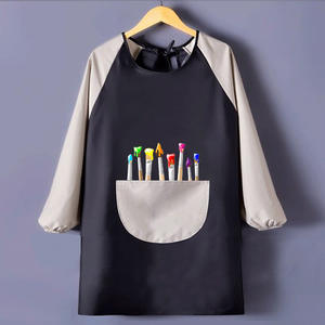 <span class=keywords><strong>Tablier</strong></span> de maternelle en coton à manches longues à la mode Smock d'art pour enfants imperméable avec logo imprimé pour la peinture et le nettoyage - Product Image 6