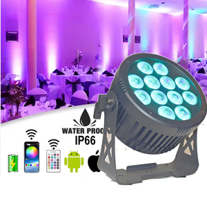 Pin bền 12x18W rgbwauv có thể sạc lại mệnh ánh sáng sân khấu với <span class=keywords><strong>wifi</strong></span> không dây <span class=keywords><strong>DMX</strong></span> uplights điều khiển từ xa ứng dụng đám cưới mệnh - Product Image 1
