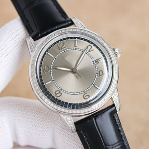 Montre mécanique automatique de luxe avec affichage de la date à <span class=keywords><strong>3</strong></span> heures, aiguilles lumineuses incrustées de moissanite noble - Product Image 2