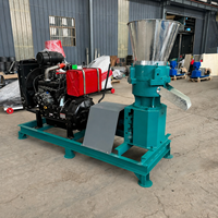 Machine à granulés d'aliments pour animaux Henglu 100 kg/h, nouvelle génération, en acier inoxydable, électrique, diesel et essence, haute efficacité