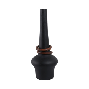 Vaso decorativo con perline in legno, vaso alto per fiori, centrotavola per la casa, comodino della camera da letto - Product Image 4