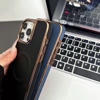 Coque de téléphone magnétique antichoc de luxe pour iPhone 15 16 Pro Max, anti-rayures, électro-plaquée, étui de téléphone 14 13 12 11