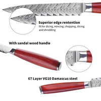 Couteau de cuisine utilitaire damas 5.5 pouces couteaux à haute teneur en carbone couteau de chef professionnel en acier damas