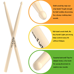 <span class=keywords><strong>Baquetas</strong></span> de madera de arce DIDA para niños, para tocar tambores para niños, accesorios para instrumentos musicales - Product Image 4