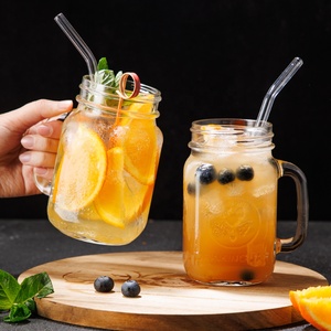 Vaso de Vidrio Estilo Mason Jar Vintage de 470 ml <span class=keywords><strong>con</strong></span> Asa y Diseño de Gallo en Relieve - Product Image 2