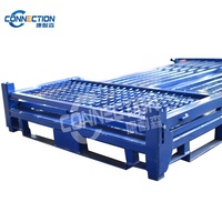 Cage de stockage d'entrepôt, cage de sécurité pour chariot élévateur, grand conteneur métallique pliable, cage de conteneur pliable en métal