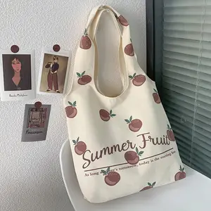 Reusable Organic Produce Bags C Print Mandala Iso 14oz Small String Linen Shopping Tote Bag Customized Cotton Canvas