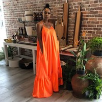 Robes d'été pour femme grande taille Robe pour femme sans manches Robes longues décontractées pour femme