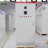 Armoire de compensation réactive triphasée 1000 kvar à 6 niveaux de commutation par condensateurs, personnalisée pour usines, améliore le facteur de puissance