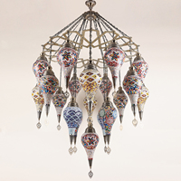 Pendentif en montgolfière turque de Cappadoce à 21 lumières pour les restaurants spécialisés, les cafés, les hôtels et les auberges.
