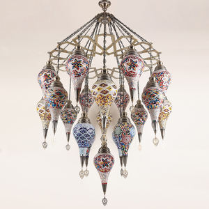 Lámpara colgante de globo aerostático de Capadocia turca de 21 luces para restaurantes especializados, cafeterías, hoteles y posadas. - Product Image 4