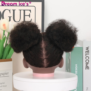 Cabeza de Maniquí Afro Rizada al por Mayor, Cabello Humano Remy Indio 100%, 220% de Densidad, para Estilismo, Cosmetología, Peluquería y Corte de Cabello - Product Image 4