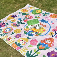 Poche pique-nique étanche plage couverture tapis sans sable couverture Camping extérieur pique-nique tente couverture pliante literie pour Logo personnalisé