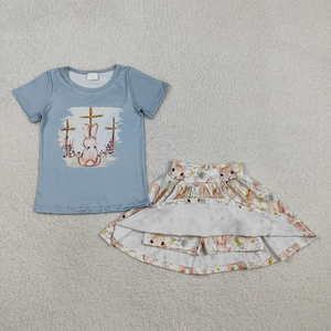 Conjuntos de Ropa a Juego para Niñas con Estampado de Flores RTS, Ropa para Hermanas, Trajes para Pascua - Product Image 3