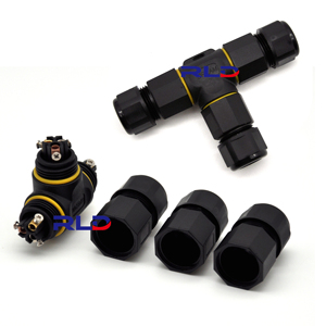 L20 3针t型抽头防水连接器T型电缆连接器IP67工业电源电缆电线连接器 - Product Image 2