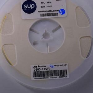 Whole Sale RR1608 0603L220JT 0603 1608 Resistors Chip Resistors SMD Resistors 22ohm 5% 1/10W Thick Film Resistor - Product Image 1