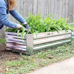 2025 8inches Tall New Iron Raised Garden Bed Planter Steel <b>Large</b> Vegetable Flower for Vegetables Planting - Product Image 4