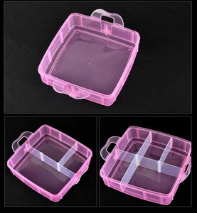 Boîte de rangement de bureau 2 pièces, 3 étages détachables, boîte de rangement en plastique transparent, organisateur de bijoux, armoires pour perles, artisanat - Product Image 6