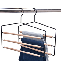 Cintre pour pantalon en fer multicouche cintres pour pantalon gain de place cintre pour pantalon en tissu de bois