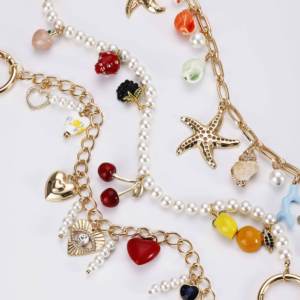 Catene per Borsa Estive e alla Moda Goreal Personalizzabili con Esclusivi Ciondoli a Forma di Animali Marini, Frutta e Cuore, Accessori per Borsa Personalizzati - Product Image 2