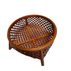 <b>Bamboo</b> Woven Storage Basket Round Large Size 18x8 For Kitchen Food <b>Container</b> Standing Type - Product Image 5