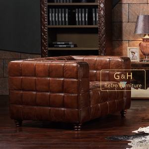 Conjunto de sofá de diseñador, mueble de lujo, color marrón oscuro, <span class=keywords><strong>3</strong></span> plazas - Product Image 2