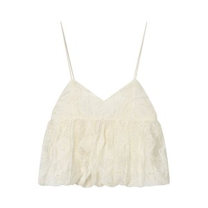 Top de tirantes retro chic para <span class=keywords><strong>mujer</strong></span>, novedad de verano 2026, estilo casual, con bordado <span class=keywords><strong>calado</strong></span> y temperamento elegante. - Product Image 1
